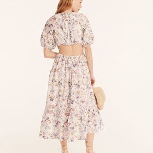 J Crew Flora Obscura Kaleidoscope Floral Cut Out Dress NWT